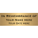 In Remembrance Of 2" x 6" Brass Plates
