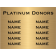 Custom 10 Names 6" x 8" Brass Plates