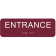 Entrance 2" x 6" ADA Braille Sign