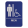 Blue Men's Handicap 9" x 6" ADA Braille Restroom Sign