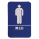 Blue Men's 9" x 6" ADA Braille Restroom Sign