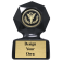 Victory Sculpted Large Black Star Trophy Award