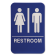 Blue Unisex 9" x 6" ADA Braille Restroom Sign