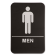 Black Men's 9" x 6" ADA Braille Restroom Sign