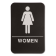 Black Women's 9" x 6" ADA Braille Restroom Sign