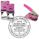New York with County and Expiration Round Pink Notary Seal