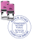 Tennessee Pink Round Notary Stamp