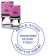 Tennessee Without Date Pink Round Notary Stamp