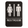 Black Unisex 9" x 6" ADA Braille Restroom Sign