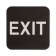 Black Exit 6" x 6" ADA Braille Sign