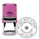 Texas Round Pink Notary Stamp