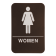Brown 9" x 6" Women's ADA Braille Restroom Sign