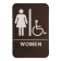 Brown 9" x 6" Women's Handicap ADA Braille Restroom Sign