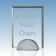 Contemporary Beveled 7" x 9" Clear Glass Award