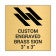 Square Engraved 3" x 3" Brass Signs
