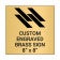 Square Engraved 8" x 8" Brass Signs