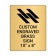 Vertical Engraved 10" x 8" Heavy Brass Signs 