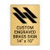 Vertical Engraved 14" x 10" Heavy Brass Signs