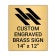 Vertical Engraved 14" x 12" Heavy Brass Signs 