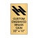 Vertical Engraved 22" x 12" Heavy Brass Signs 
