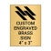 Vertical Engraved 4" x 3" Heavy Brass Signs