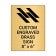Vertical Engraved 8" x 6" Heavy Brass Signs 