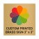 Square Full Color 3" x 3" Brass Signs