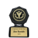 Employee of the Year Small Black Star Sculpted Victory Trophy Award