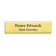 Gold Military Style Name Tag | Two Line
