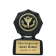Most Improved Small Black Star Sculpted Victory Trophy Award