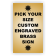 Pick Your Size Custom Vertical Engraved Brass Sign Over 3" Wide