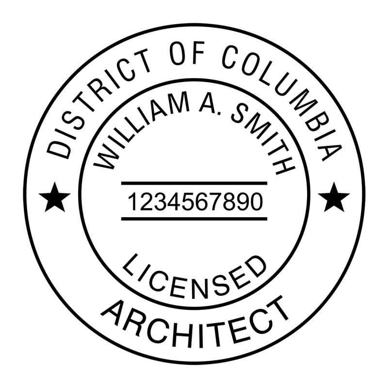 District of Columbia Architect Seal