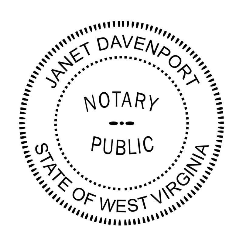 West Virginia Notary Round Seal Embosser