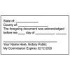 Acknowledgement Stamp for Affidavit Notary Public Impression