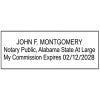 Alabama Notary Rectangle Stamp Impression