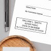 Delaware Notary Rectangle Stamp Seal Impression on Paper