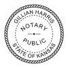 State of Kansas notary public seal impression.