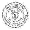 Massachusetts Notary Round Seal in black ink - available as stamp or embosser
