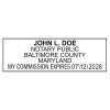 Impression only of the Maryland Notary Rectangle