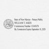 New Mexico Notary Rectangular State Stamp on Paper