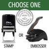Washington State Notary Round Imprint - Choose Stamp or Embosser