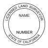 California Land Surveyor Seal impression 