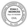 A close-up on the State of Nevada Engineer Seal
