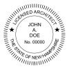 A close-up on the design of the State of New Hampshire Architect Seal