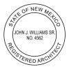 A close-up on the State of New Mexico Architect Seal