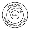 A close-up on the State of New Mexico Engineer Seal
