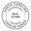 A close-up on the State of North Carolina Engineer Seal