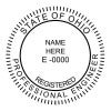 A close-up on the State of Ohio Engineer Stamp Seal design