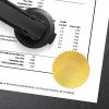 Example of Official Transcript Embosser Seal Impression on Gold Sticker
