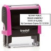 Alaska Notary Pink Stamp Body with Impression Overlay
